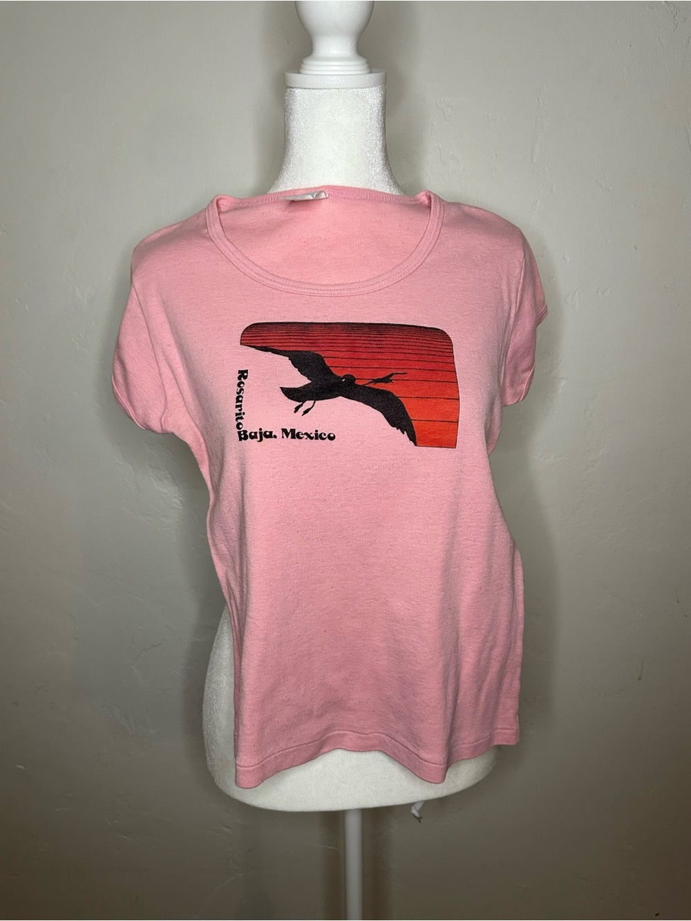VINTAGE 1980’s Pink Baja Mexico Women’s Tee Shirt